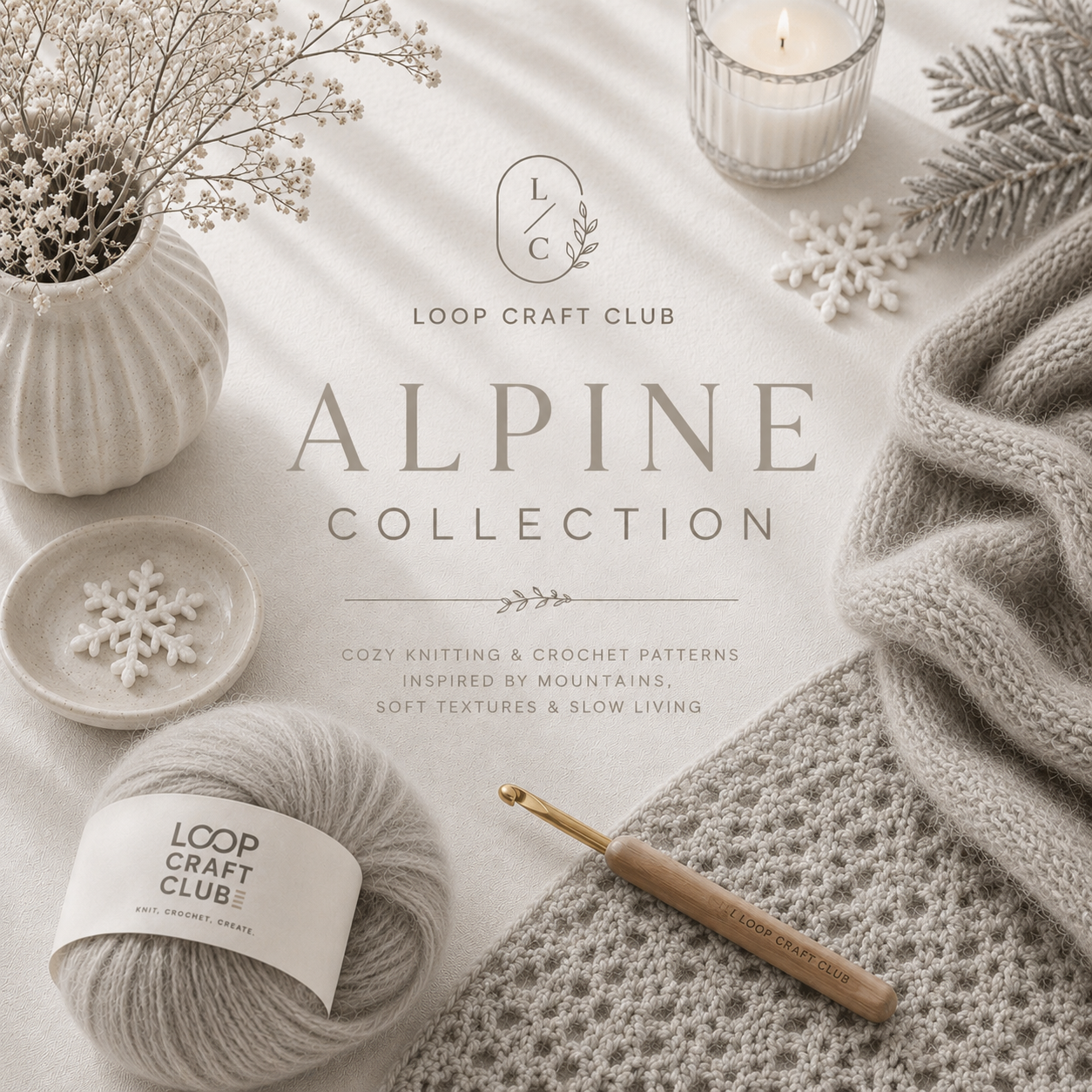 Loopcraft club winter knitting pattern alpine collection 