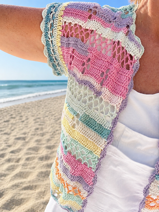 Coastal Bloom Crochet Cardigan Pattern