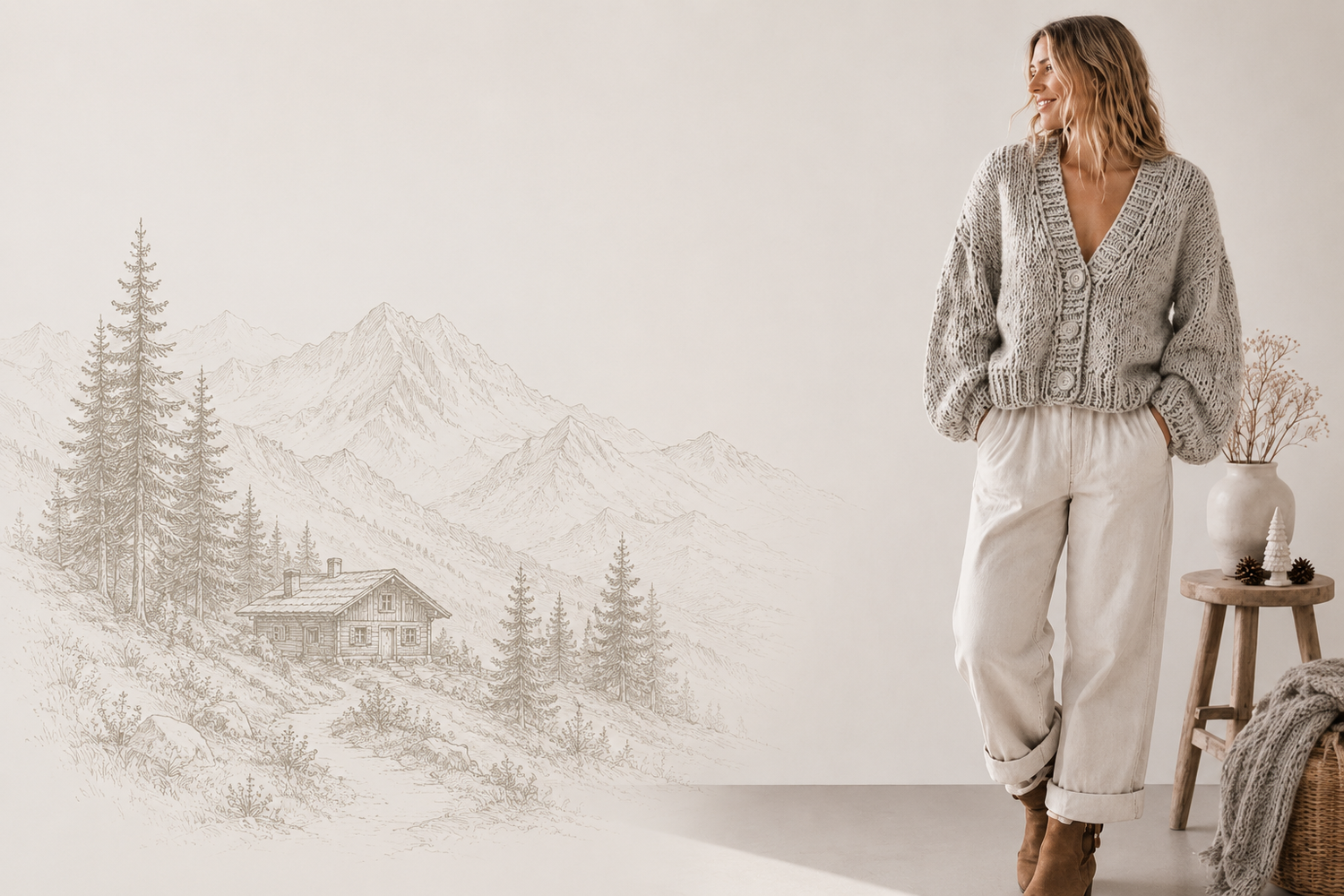 Alpin Winter boxy cozy knitting crochet snow comfort wearable 