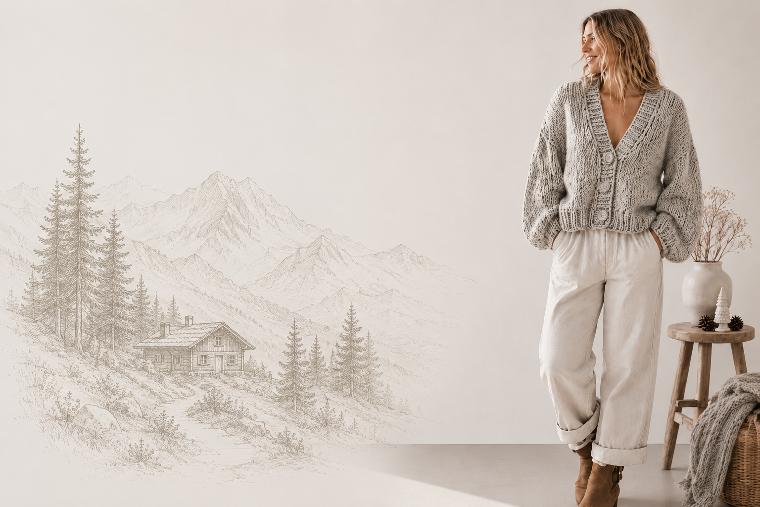 Alpin Winter boxy cozy knitting crochet snow comfort wearable 