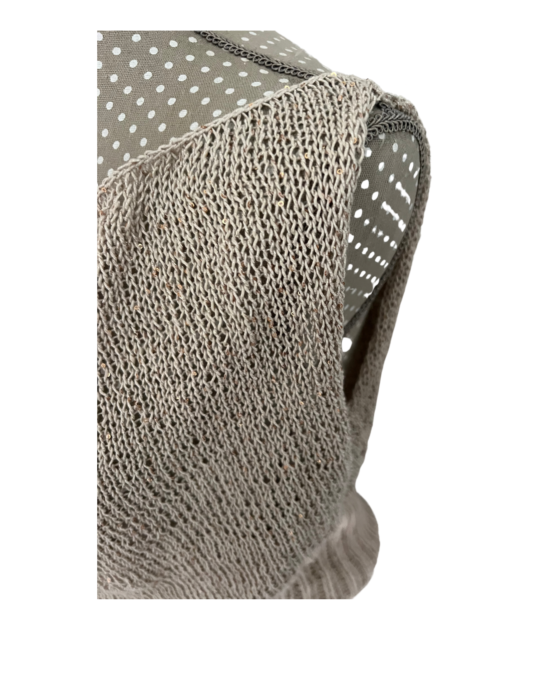 Glänzendes Drapier-Stricktop
