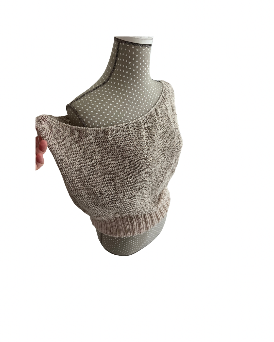 Glänzendes Drapier-Stricktop